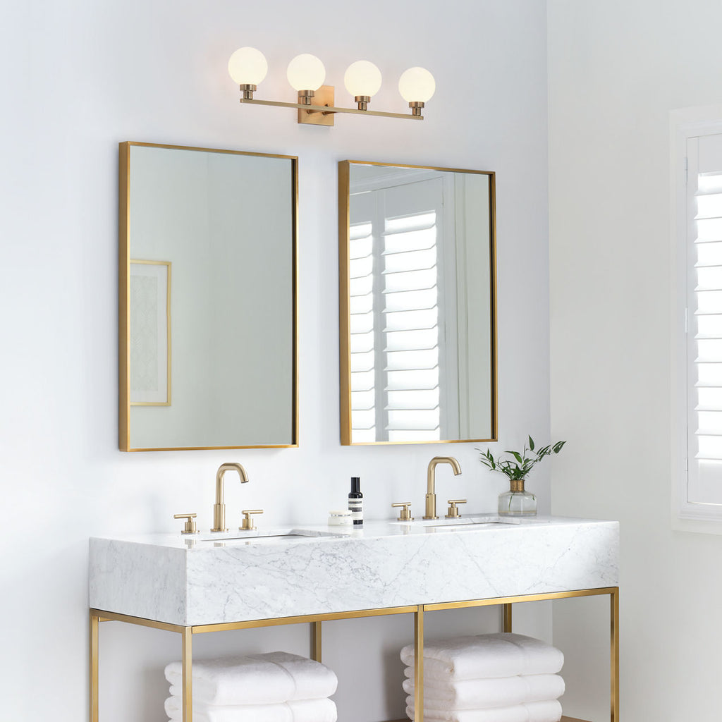 Clybourn Four Light Wall / Bath Satin Brass
