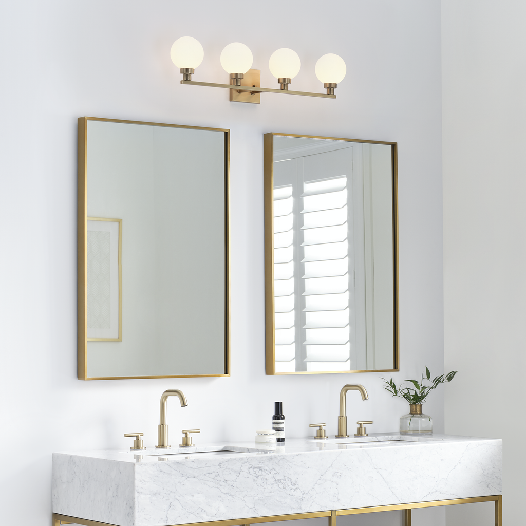 Clybourn Four Light Wall / Bath Satin Brass
