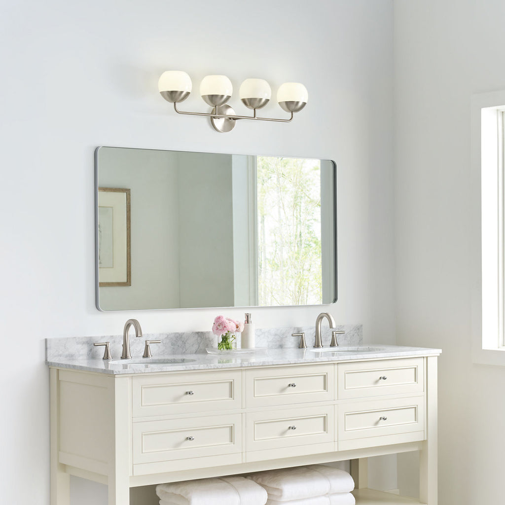 Alvin Four Light Wall / Bath Brushed Nickel