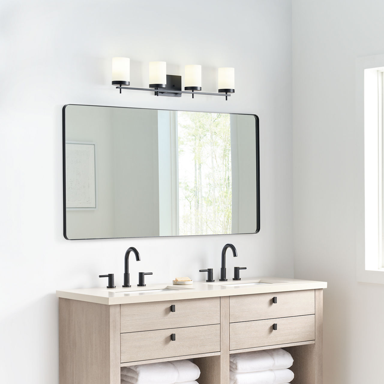 Zire Four Light Bath Midnight Black