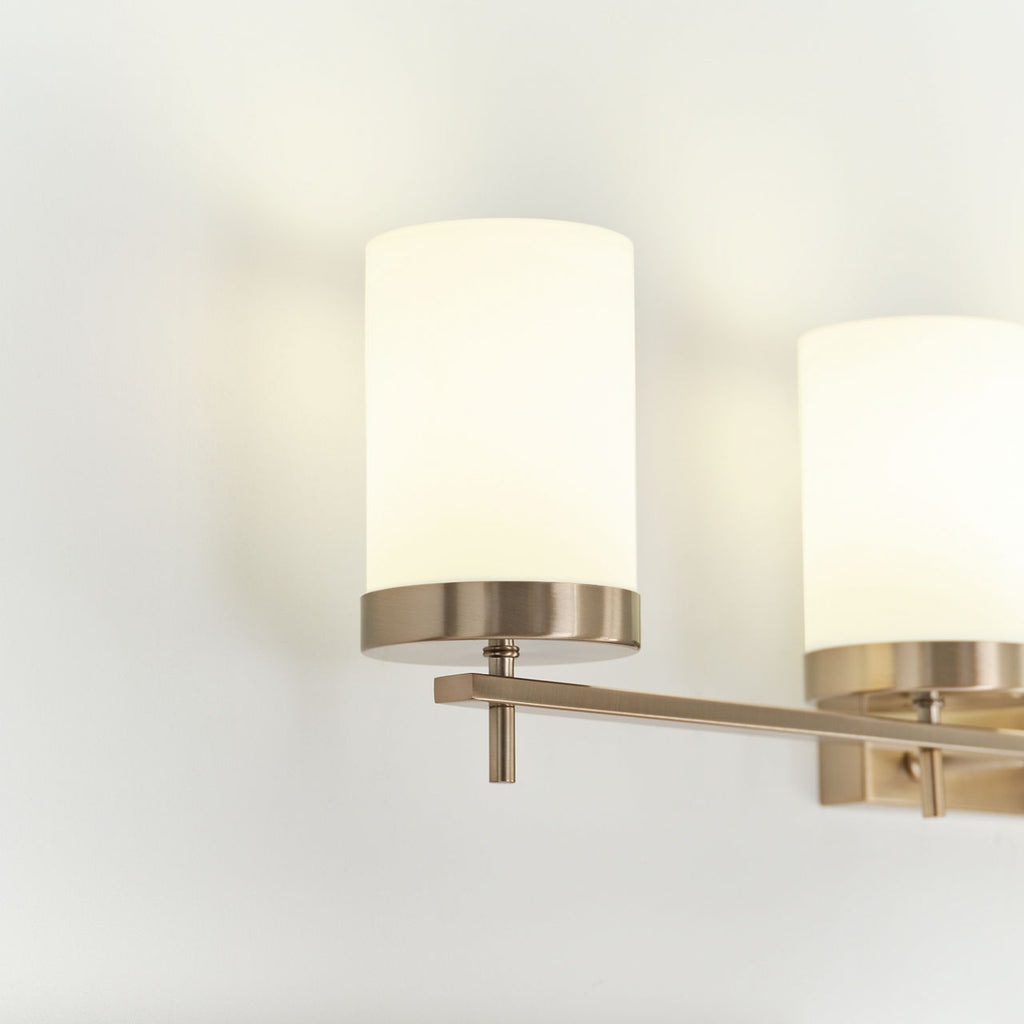Zire Four Light Bath Satin Brass