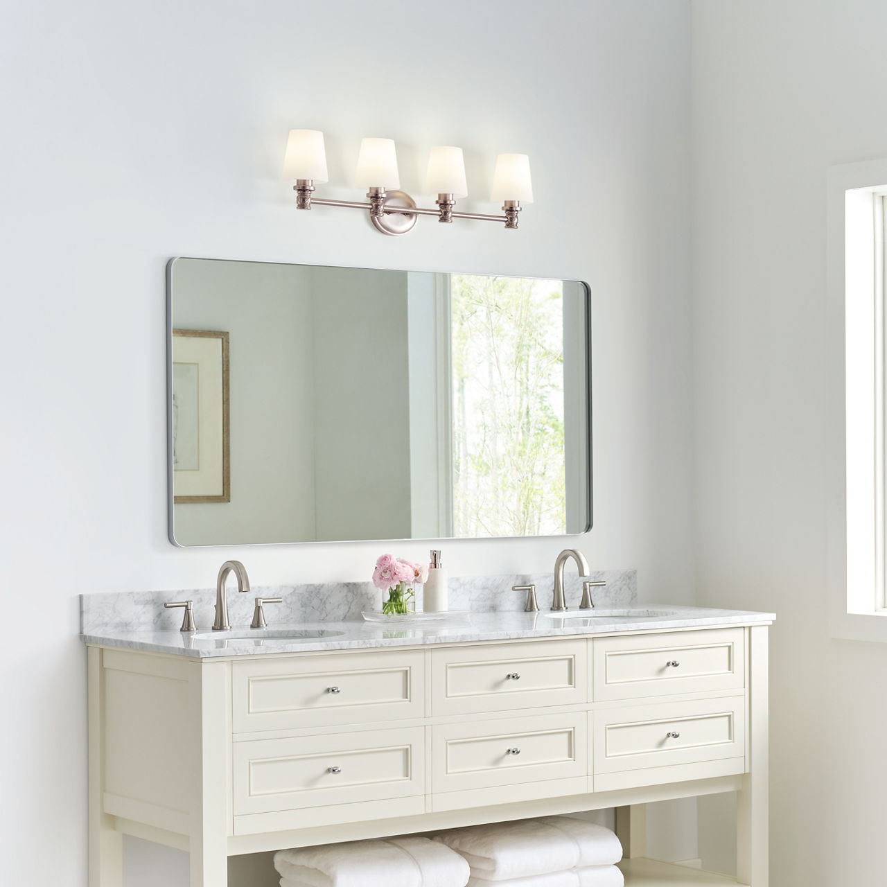 Xavierre 4 - Light Vanity Satin Nickel