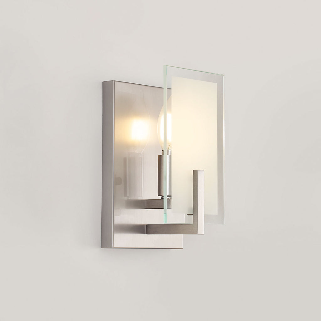 Syll One Light Wall / Bath Sconce | Sconce Brushed Nickel