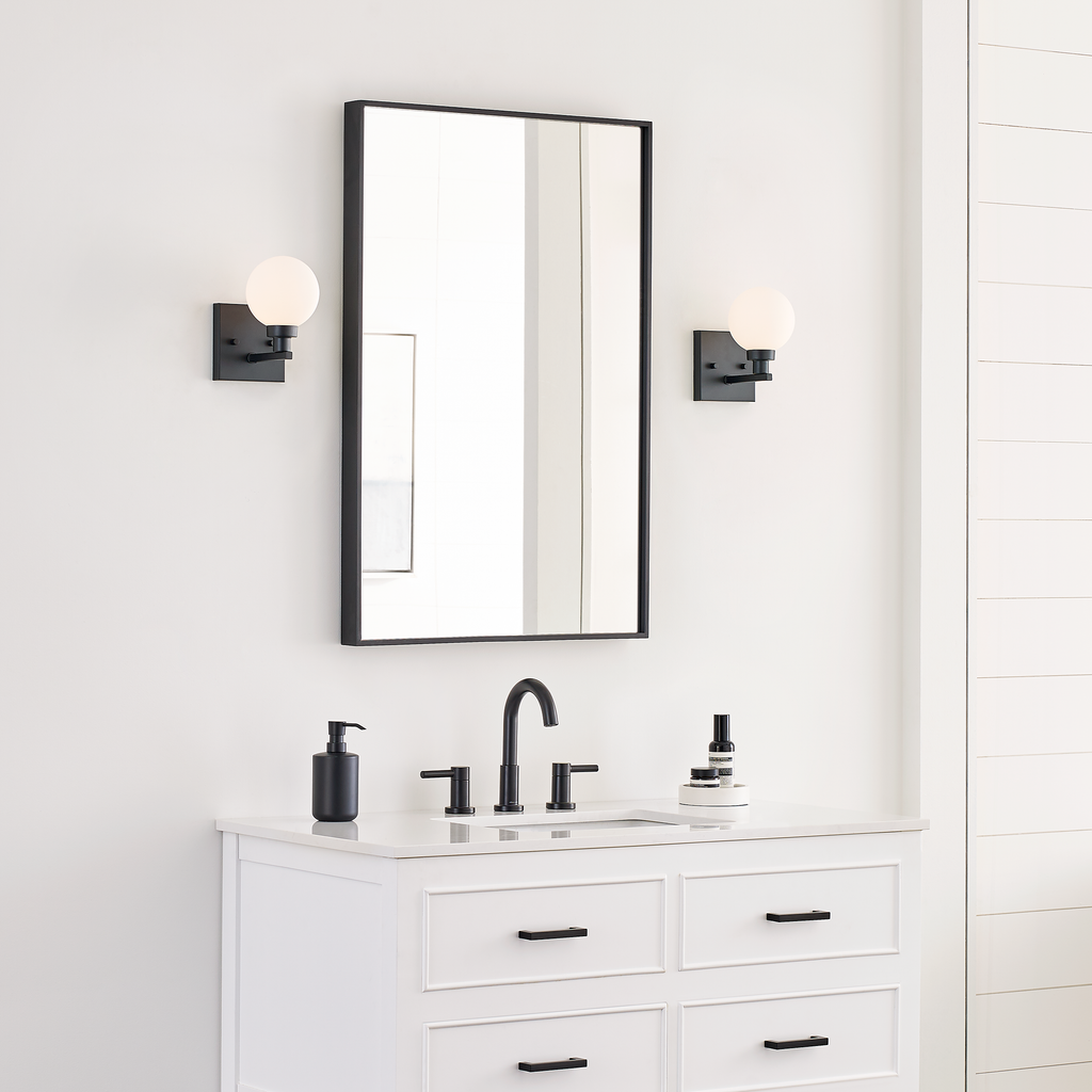 Clybourn One Light Wall / Bath Sconce Midnight Black