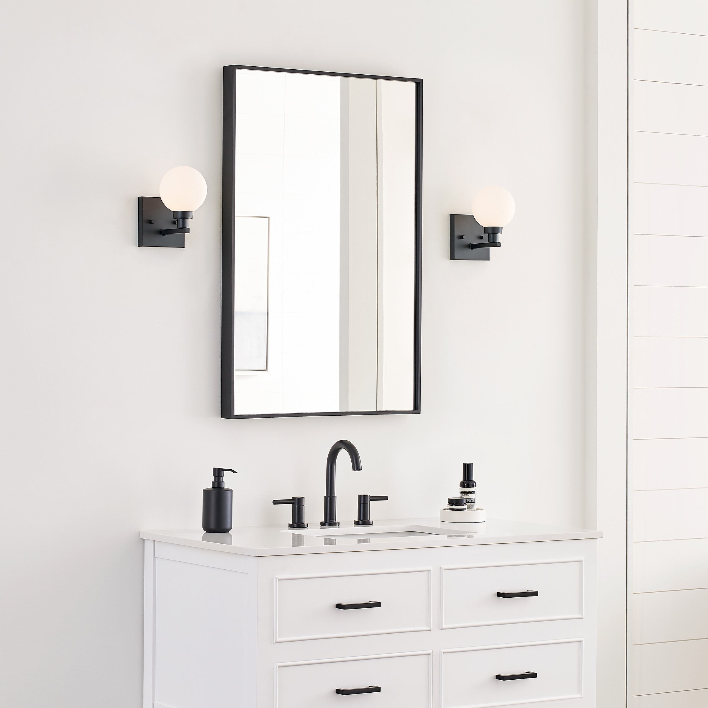 Clybourn One Light Wall / Bath Sconce Midnight Black
