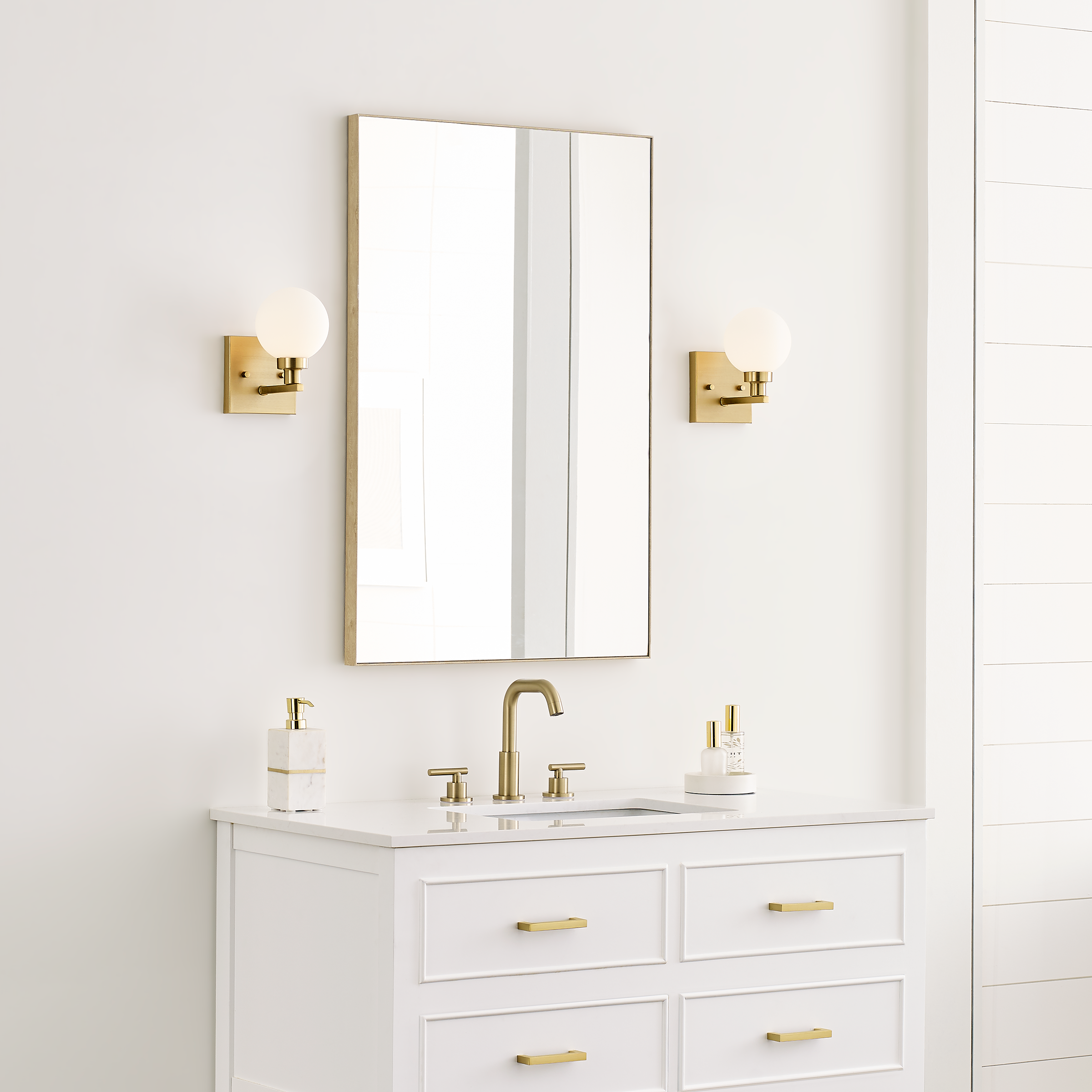 Clybourn One Light Wall / Bath Sconce Satin Brass