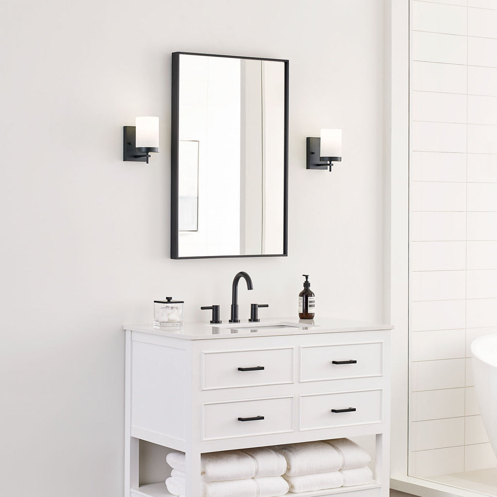 Zire One Light Wall / Bath Sconce | Midnight Black