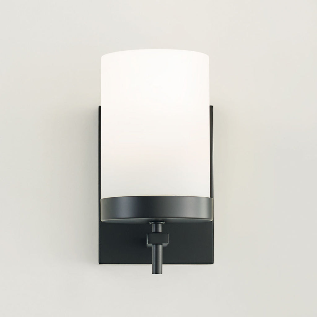 Zire One Light Wall / Bath Sconce | Midnight Black