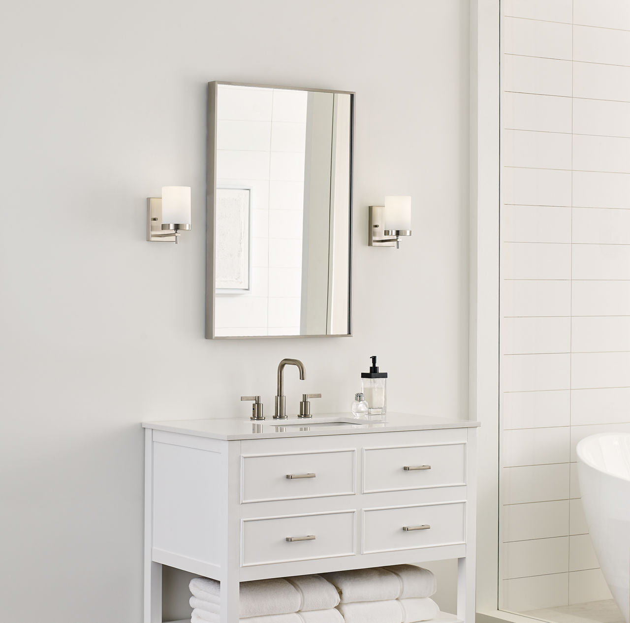 Zire One Light Wall / Bath Sconce | Brushed Nickel