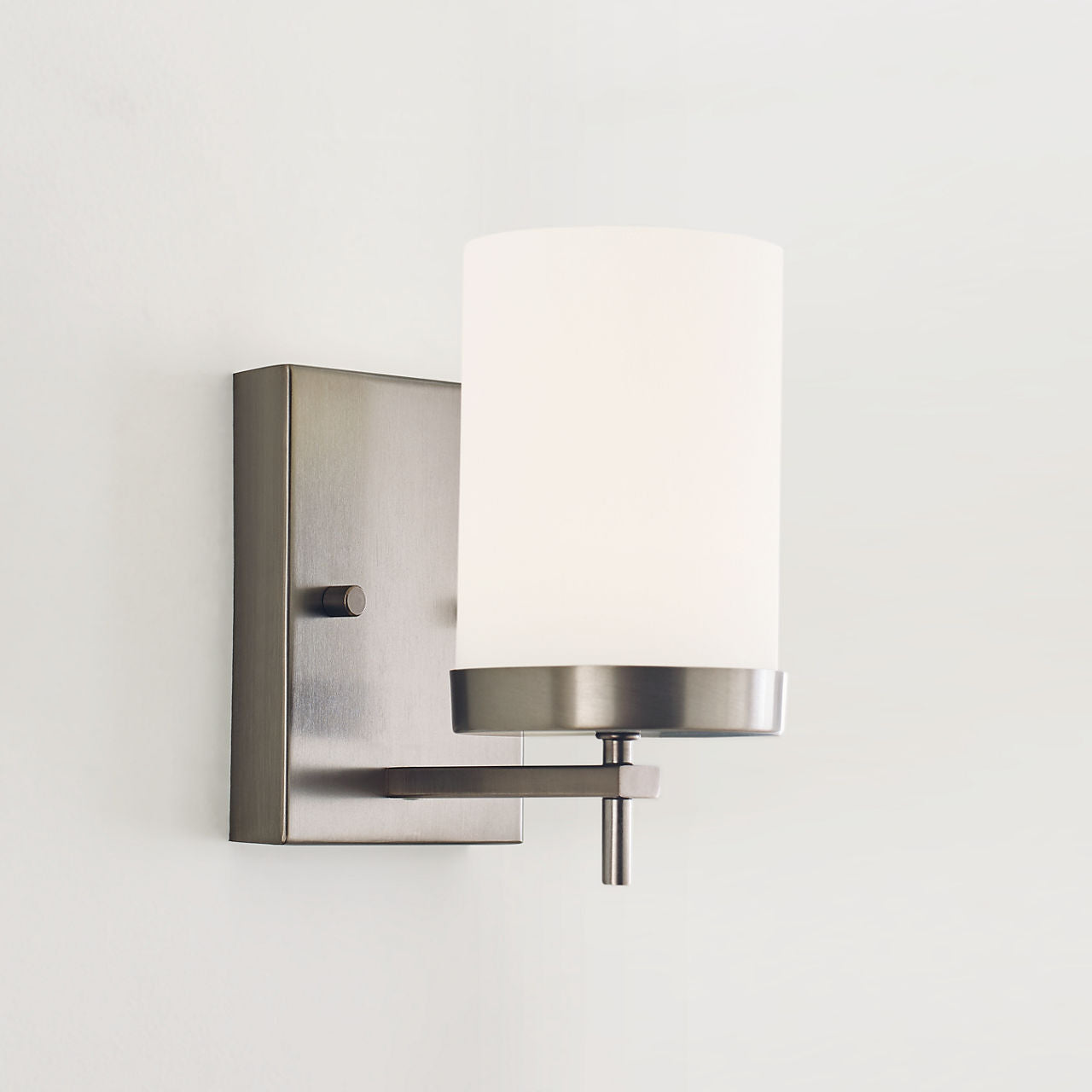 Zire One Light Wall / Bath Sconce | Pewter Bronze Bulbs Included