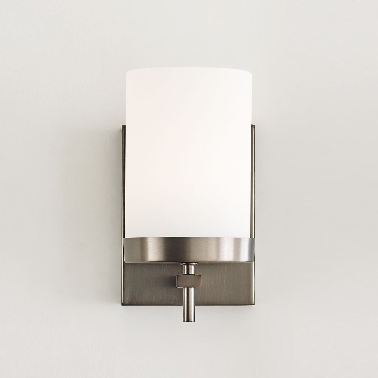 Zire One Light Wall / Bath Sconce | Pewter Bronze Bulbs Included
