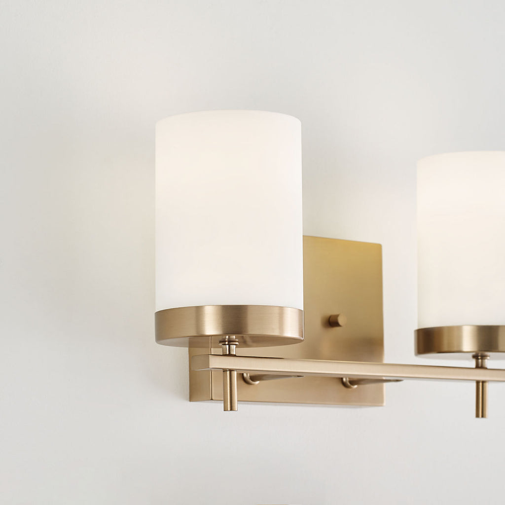 Zire Two Light Bath Satin Brass
