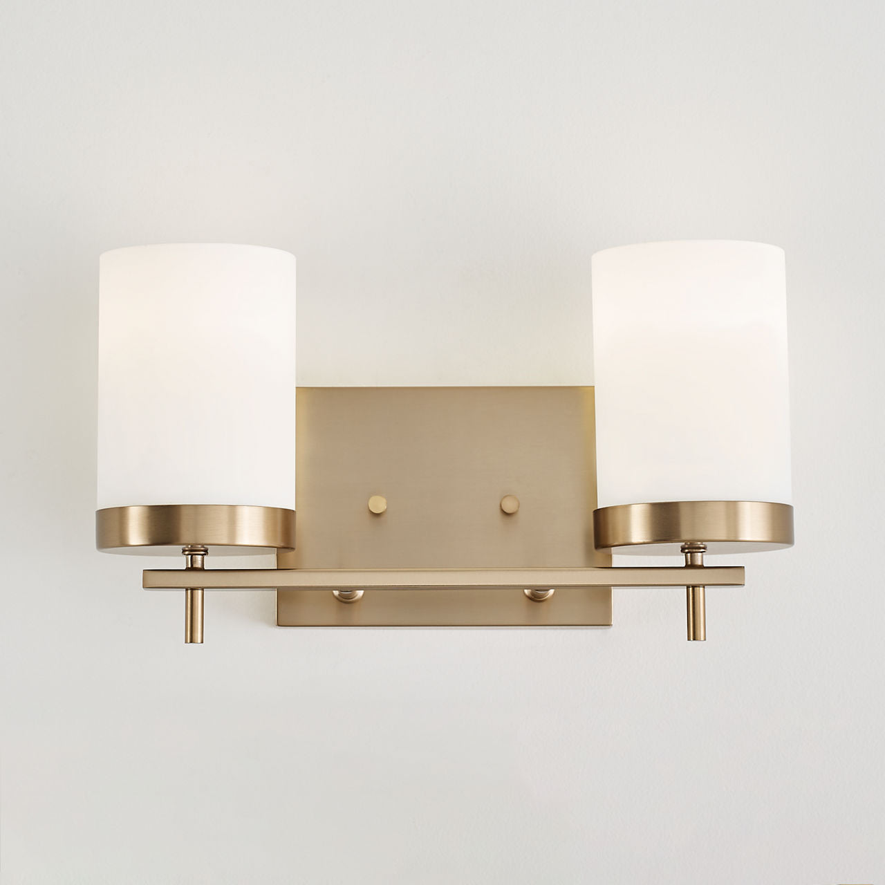 Zire Two Light Bath Satin Brass