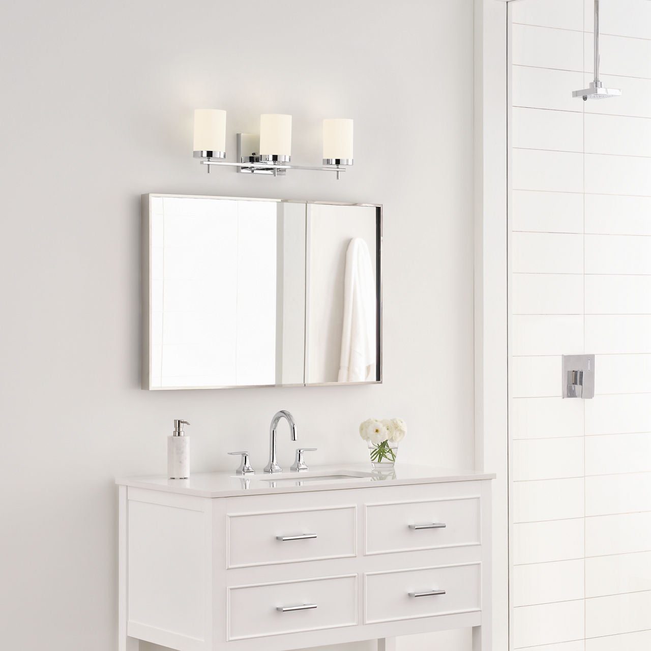 Zire Three Light Bath Chrome
