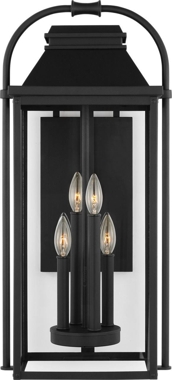 Wellsworth Large Lantern Textured Black