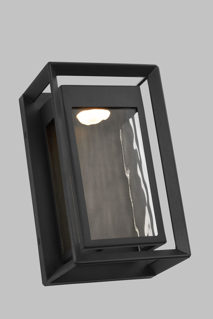 Urbandale Small LED Lantern | Textured Black Bulbs Included