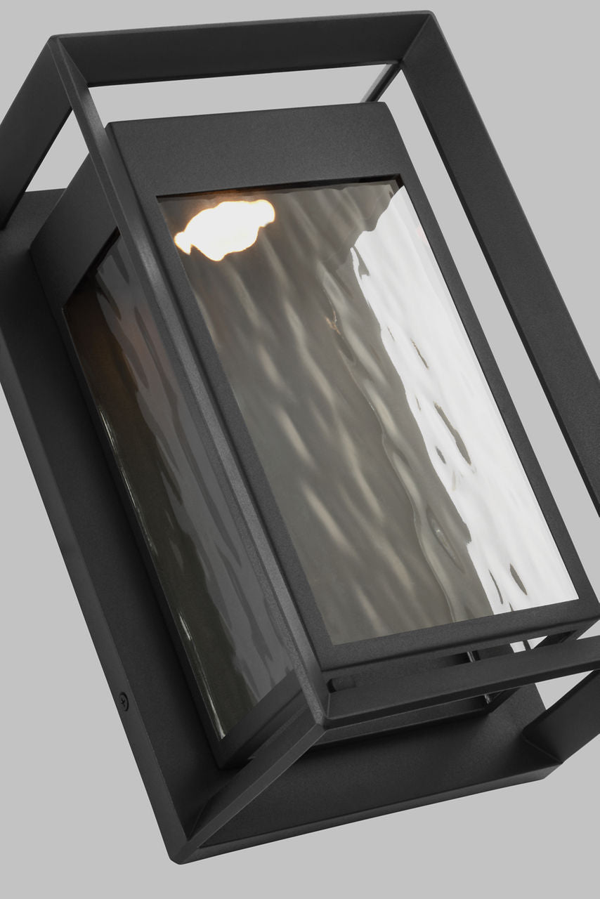 Urbandale Medium LED Lantern | Textured Black Bulbs Included