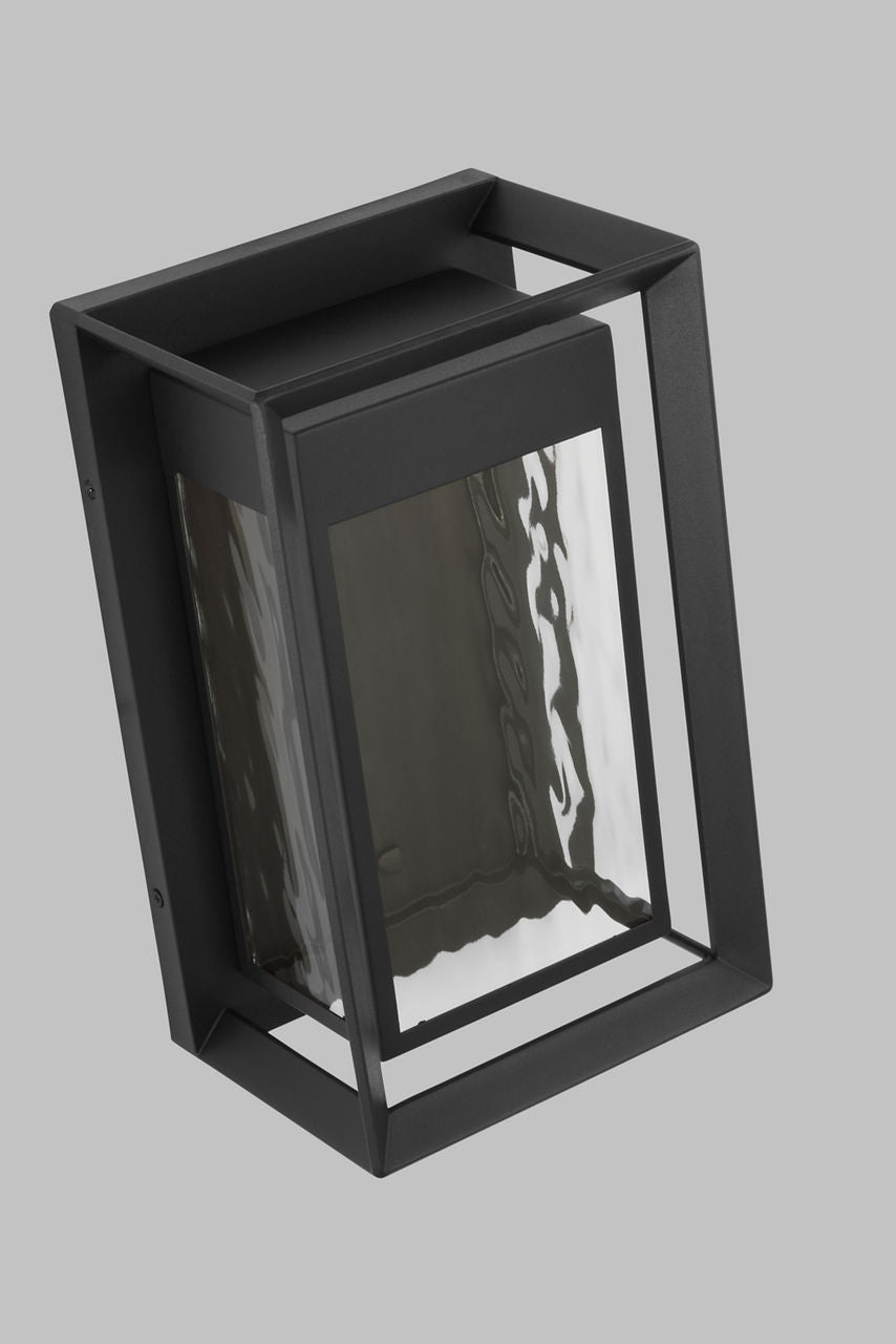 Urbandale Medium LED Lantern | Textured Black Bulbs Included