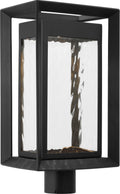 Urbandale Large LED Post Lantern | Textured Black Bulbs Included