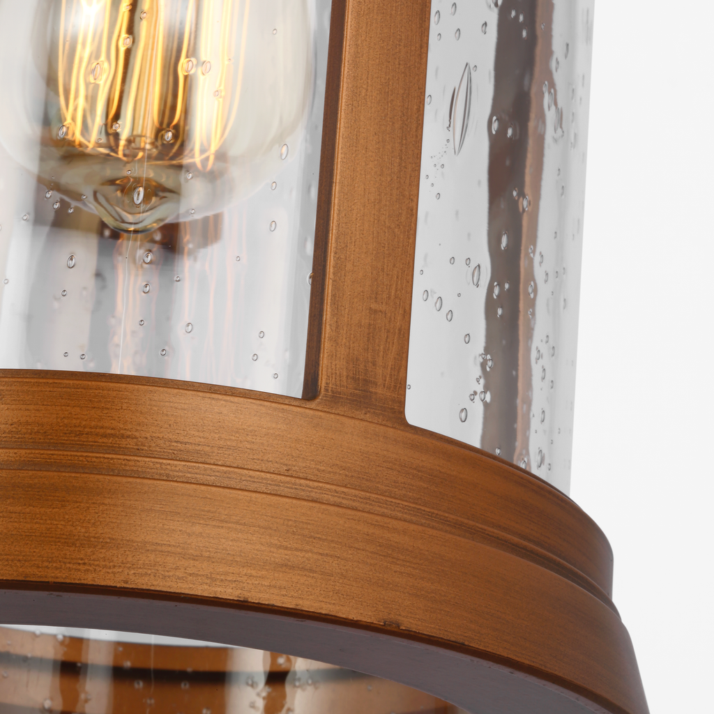 Newport Small Wall Lantern Natural Copper
