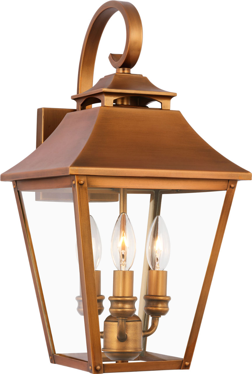 Galena Medium Wall Lantern Natural Copper