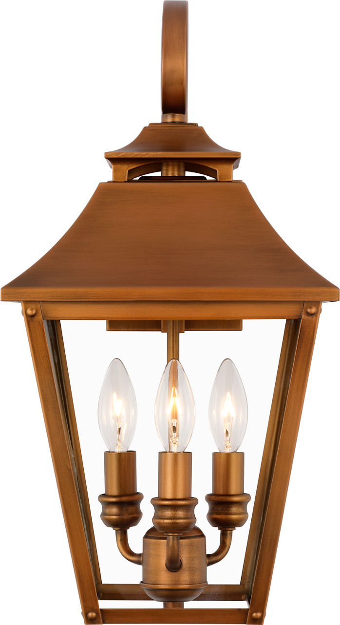 Galena Medium Wall Lantern Natural Copper