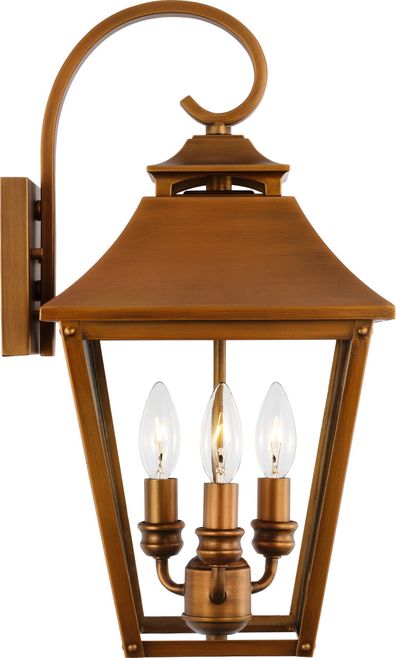 Galena Medium Wall Lantern Natural Copper