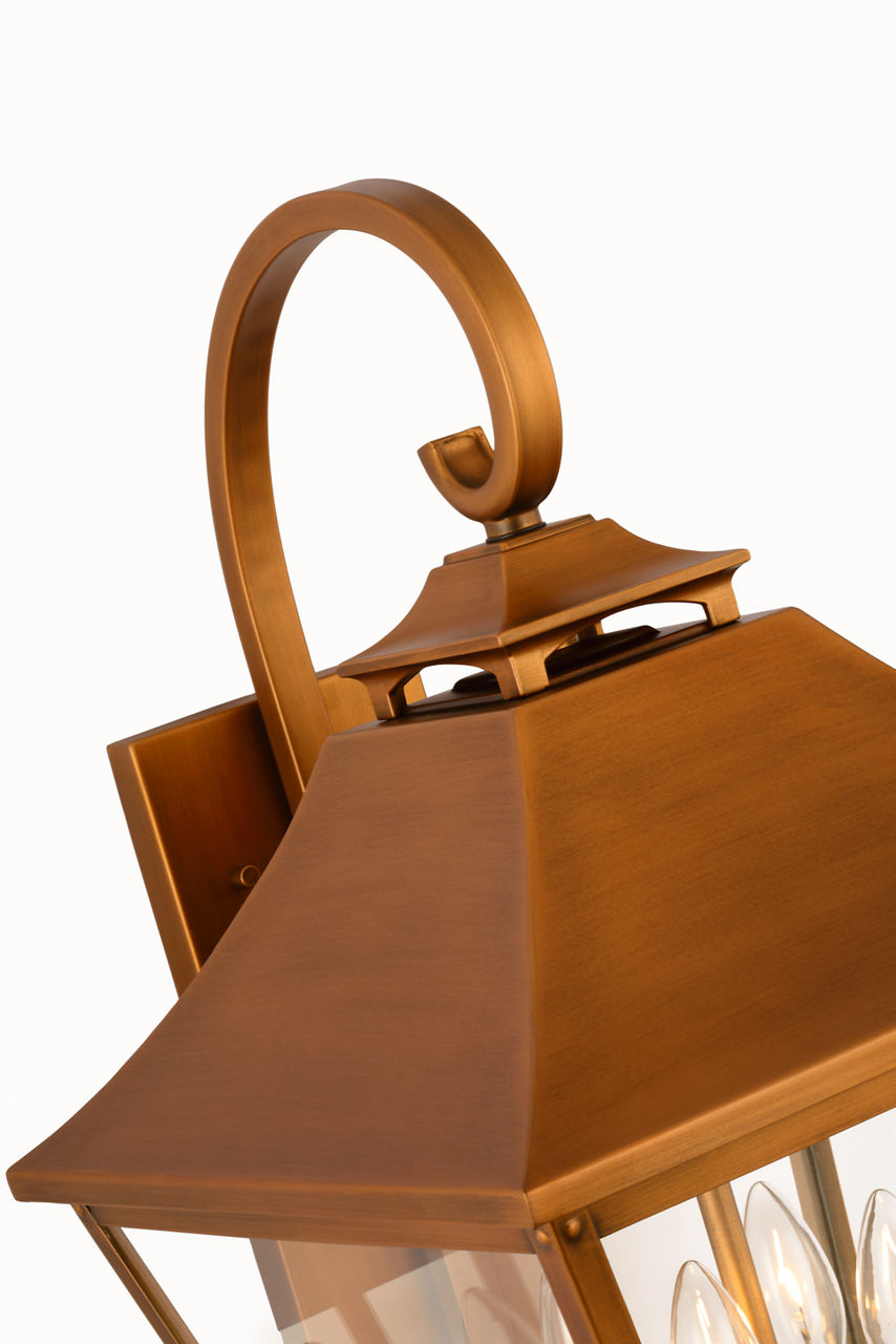 Galena Large Wall Lantern Natural Copper