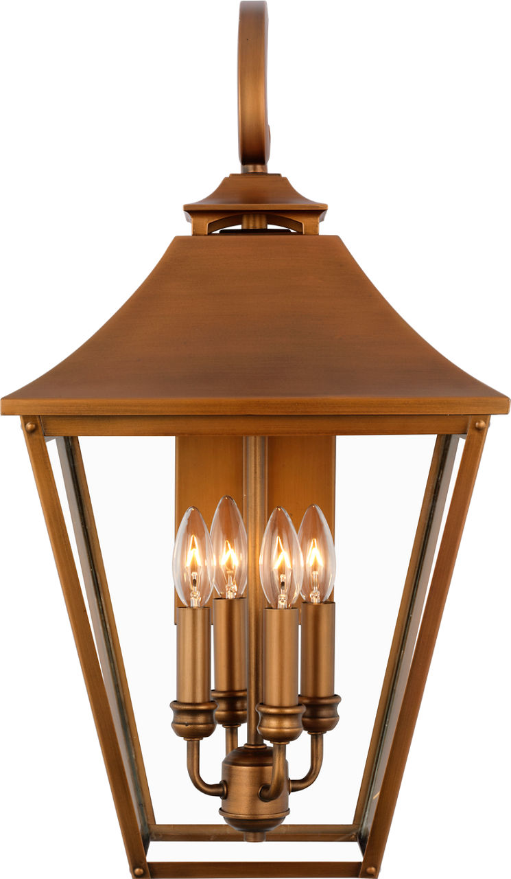 Galena Large Wall Lantern Natural Copper