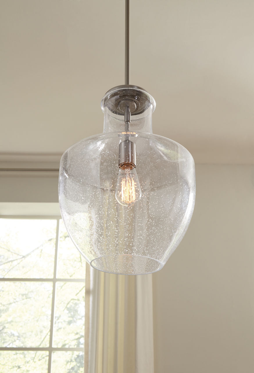 Baylor One Light Pendant | Satin Nickel