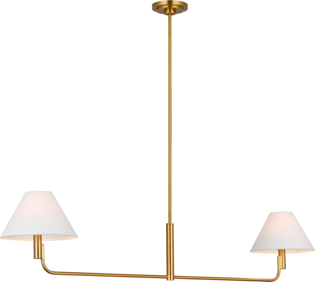 Colfax Medium Linear Chandelier Burnished Brass