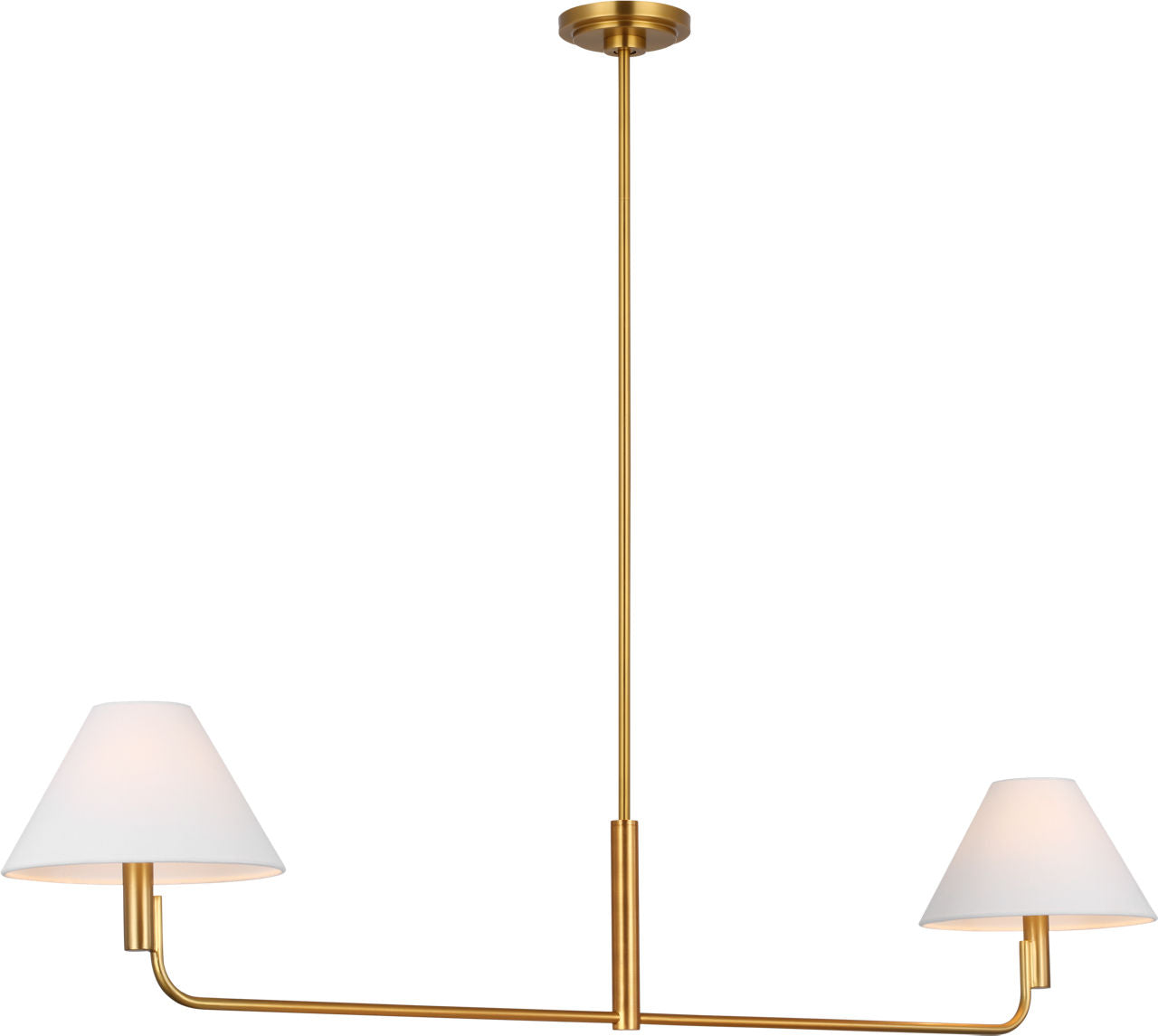 Colfax Medium Linear Chandelier Burnished Brass