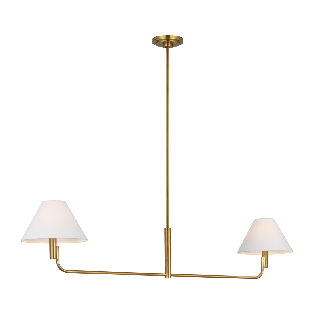 Colfax Medium Linear Chandelier Burnished Brass