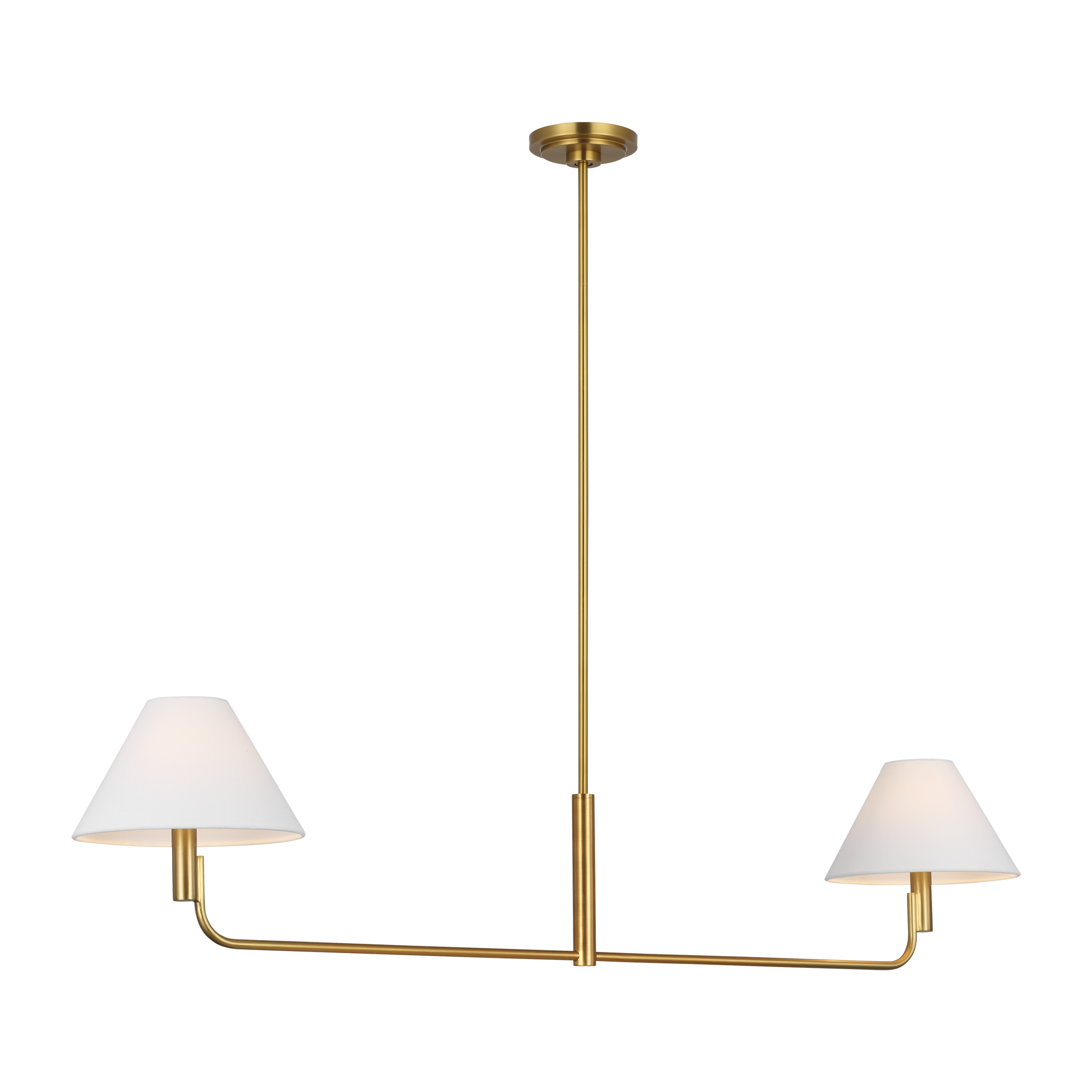 Colfax Medium Linear Chandelier Burnished Brass
