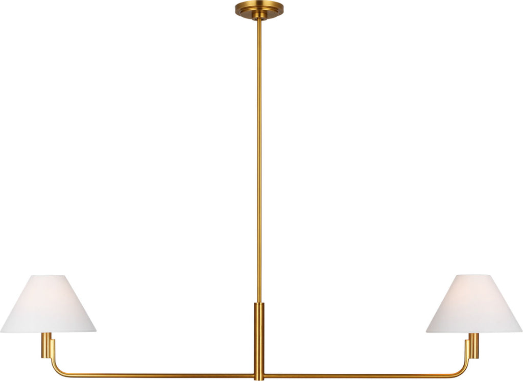 Colfax Medium Linear Chandelier Burnished Brass