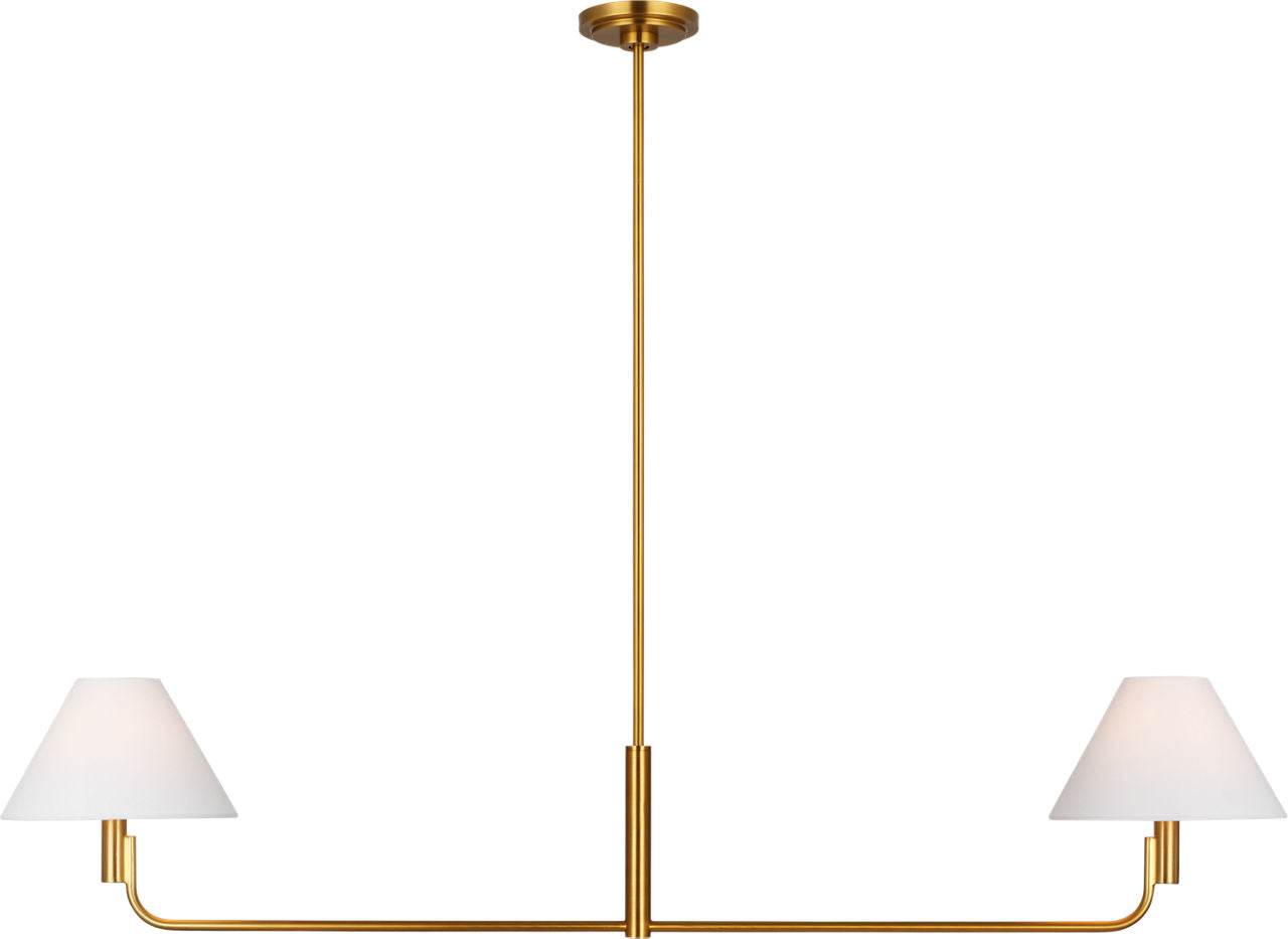 Colfax Medium Linear Chandelier Burnished Brass