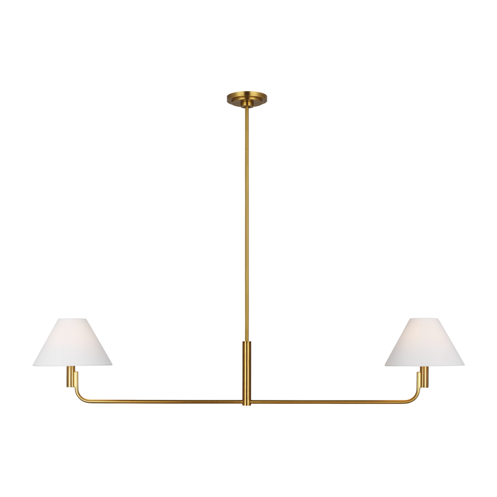 Colfax Medium Linear Chandelier Burnished Brass