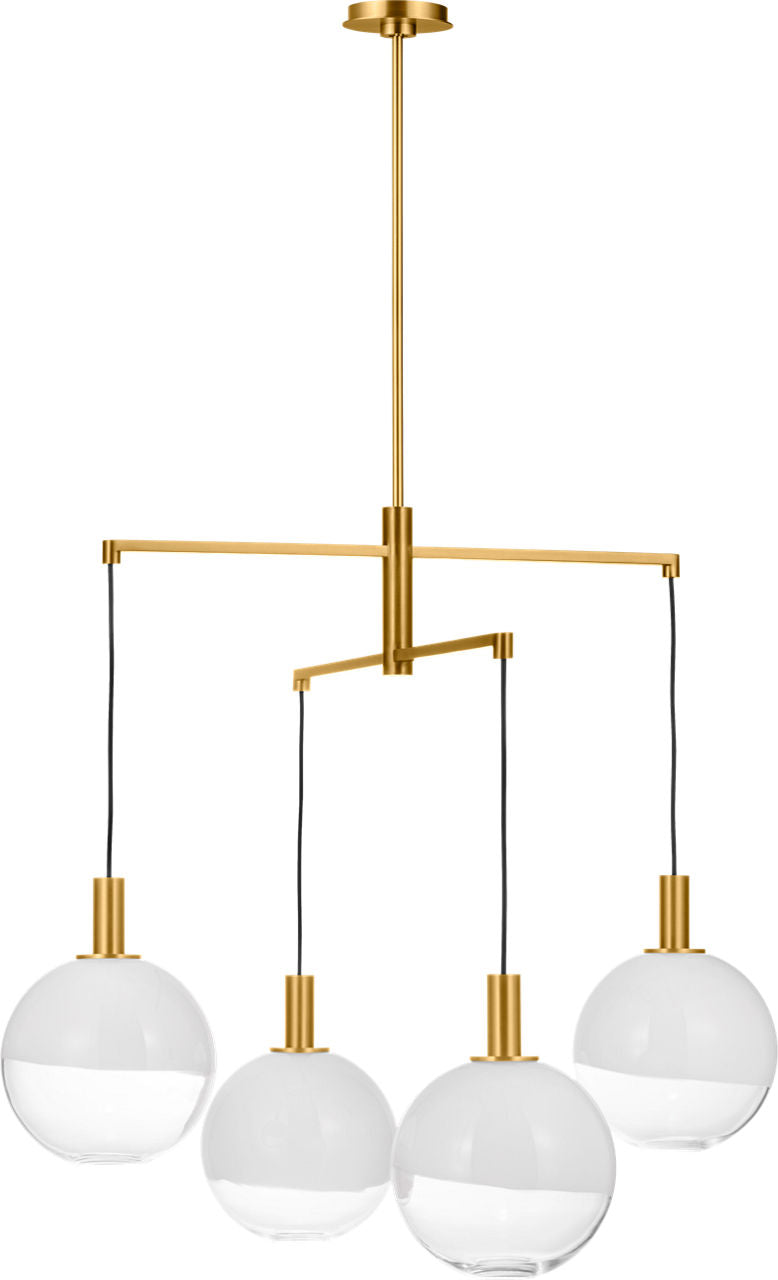 Torian Large Chandelier Burnished Brass