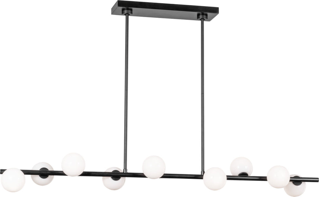 Altair Large Linear Chandelier Aged Iron