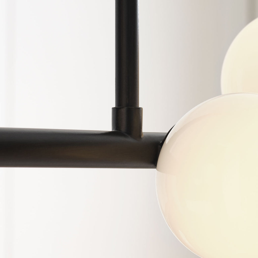Altair Large Linear Chandelier Aged Iron