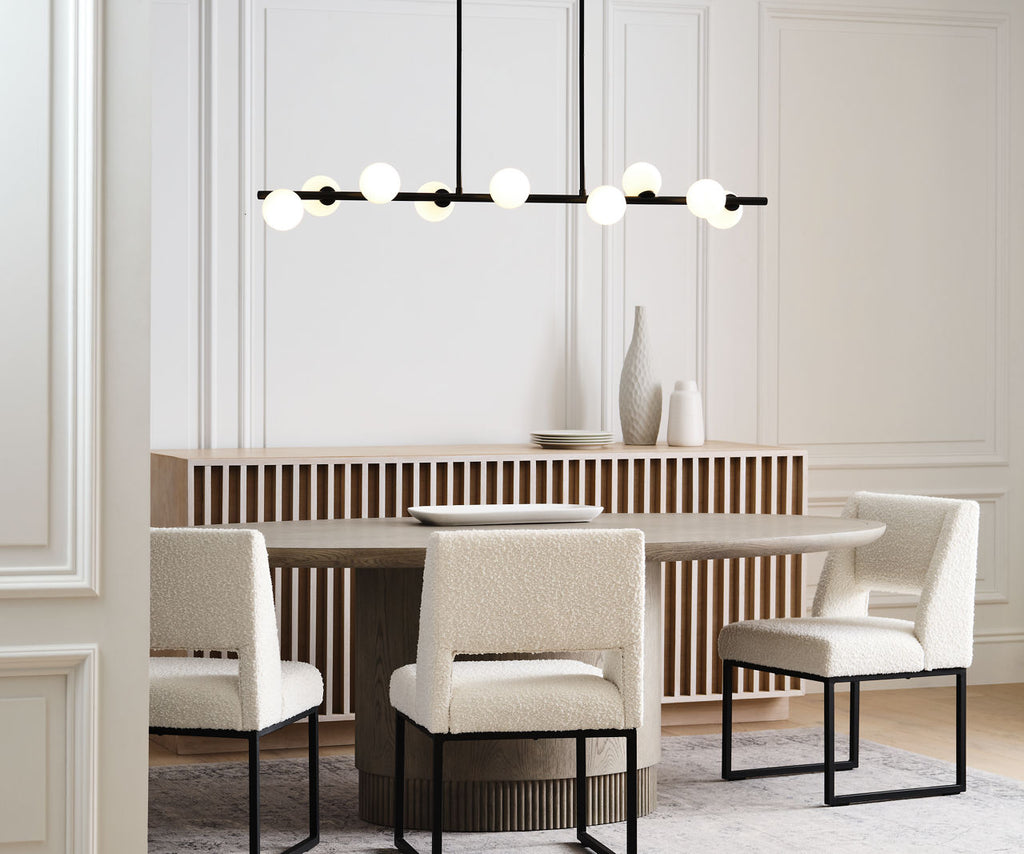 Altair Large Linear Chandelier Aged Iron