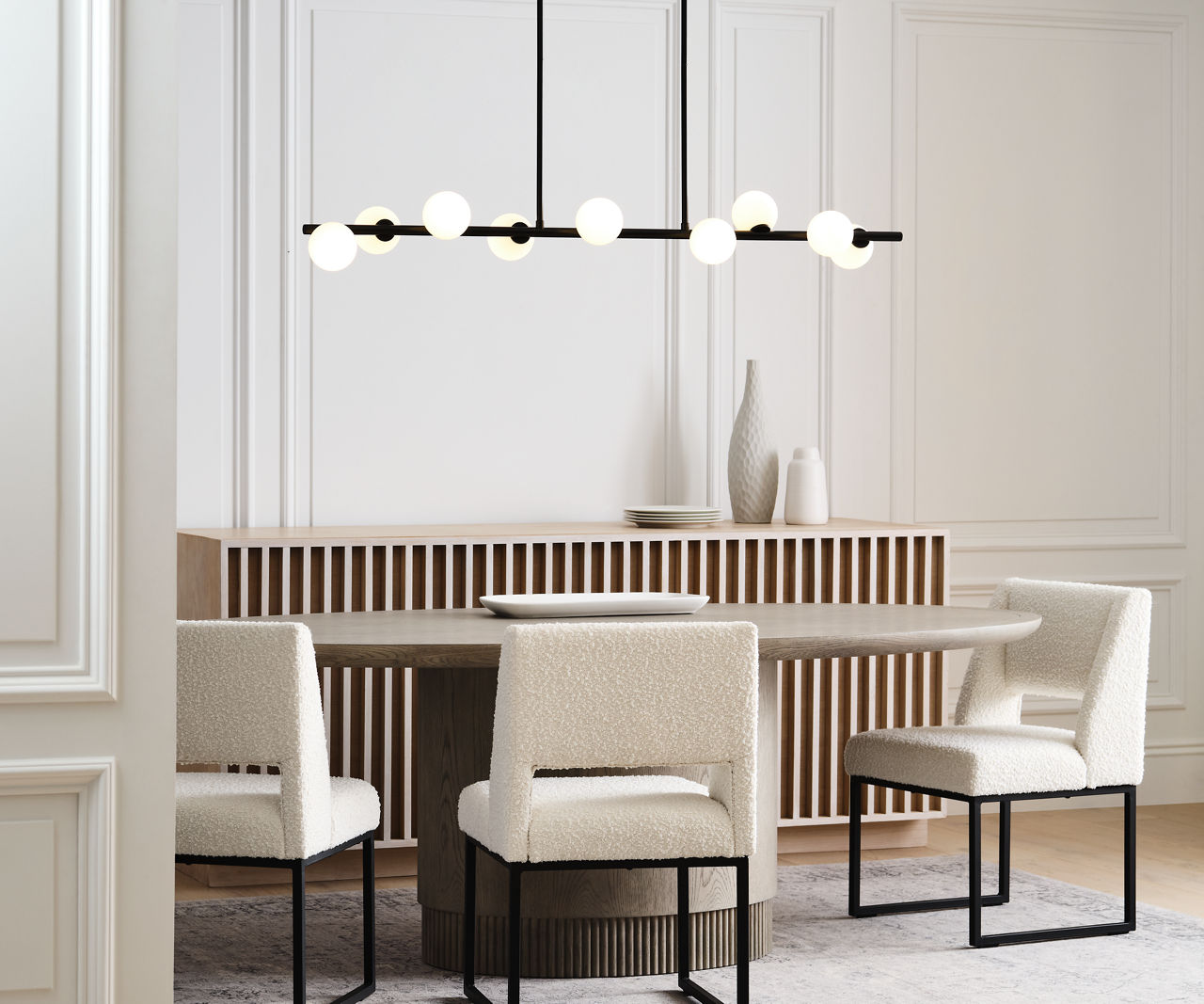 Altair Large Linear Chandelier Aged Iron