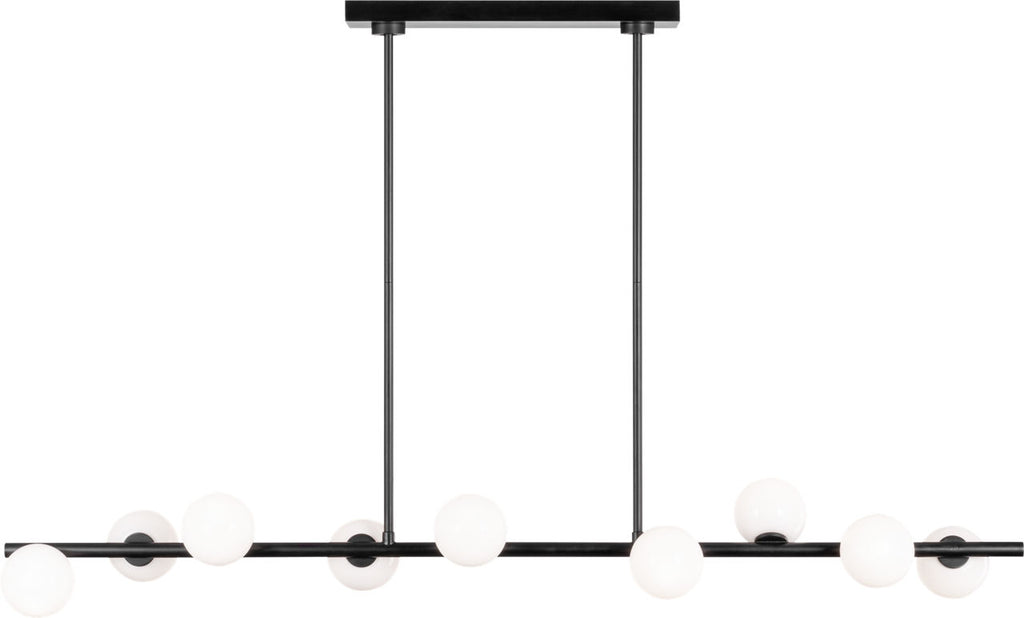Altair Large Linear Chandelier Aged Iron