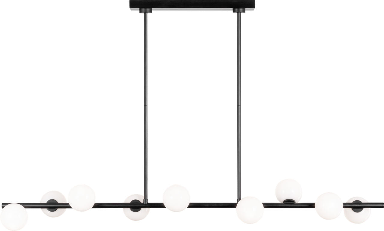 Altair Large Linear Chandelier Aged Iron