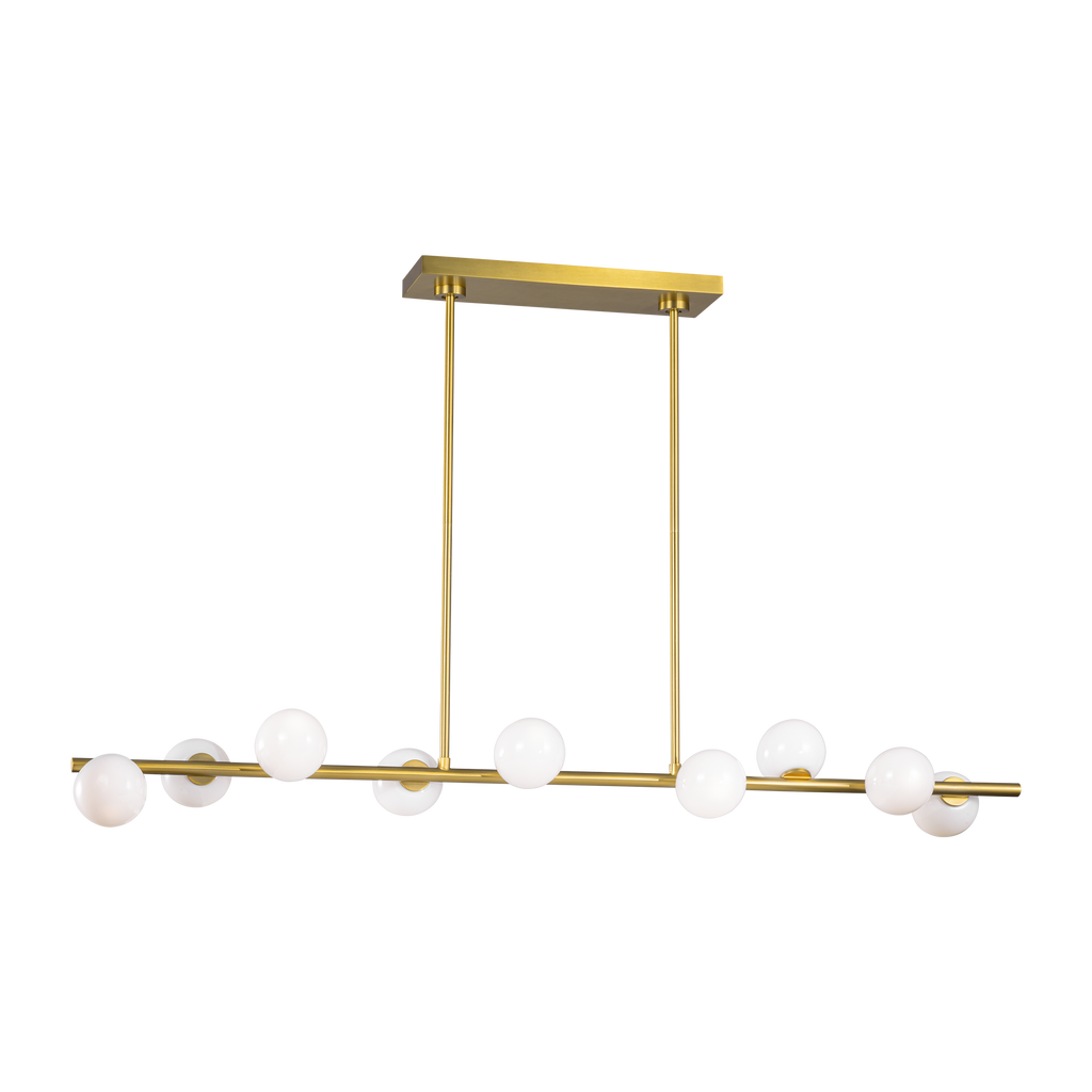 Altair Large Linear Chandelier Burnished Brass