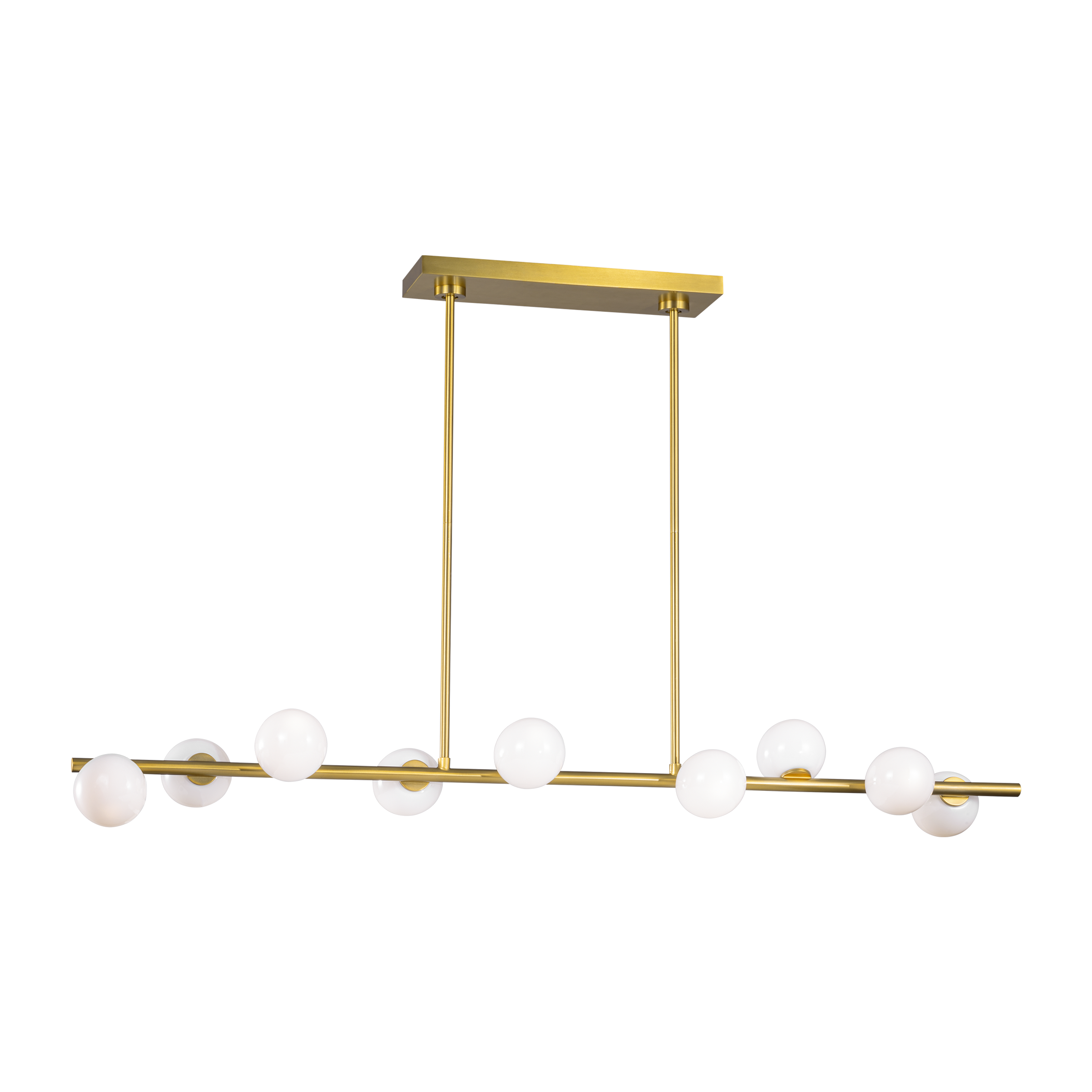 Altair Large Linear Chandelier Burnished Brass