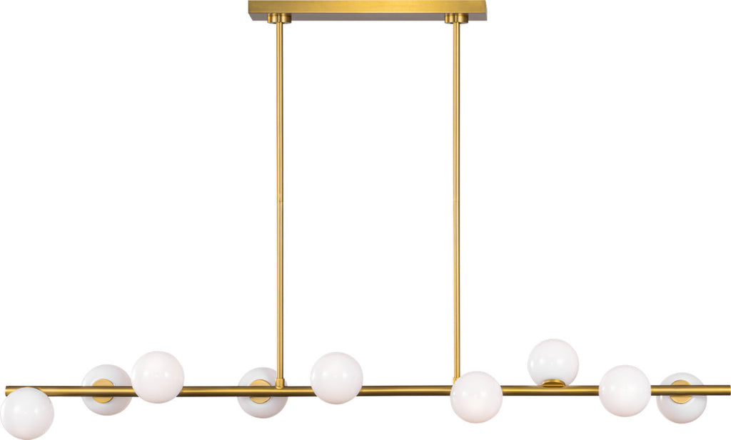 Altair Large Linear Chandelier Burnished Brass