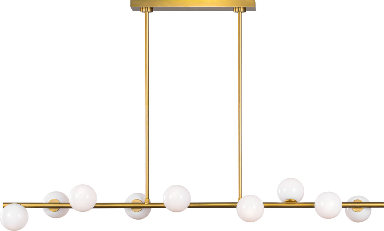Altair Large Linear Chandelier Burnished Brass