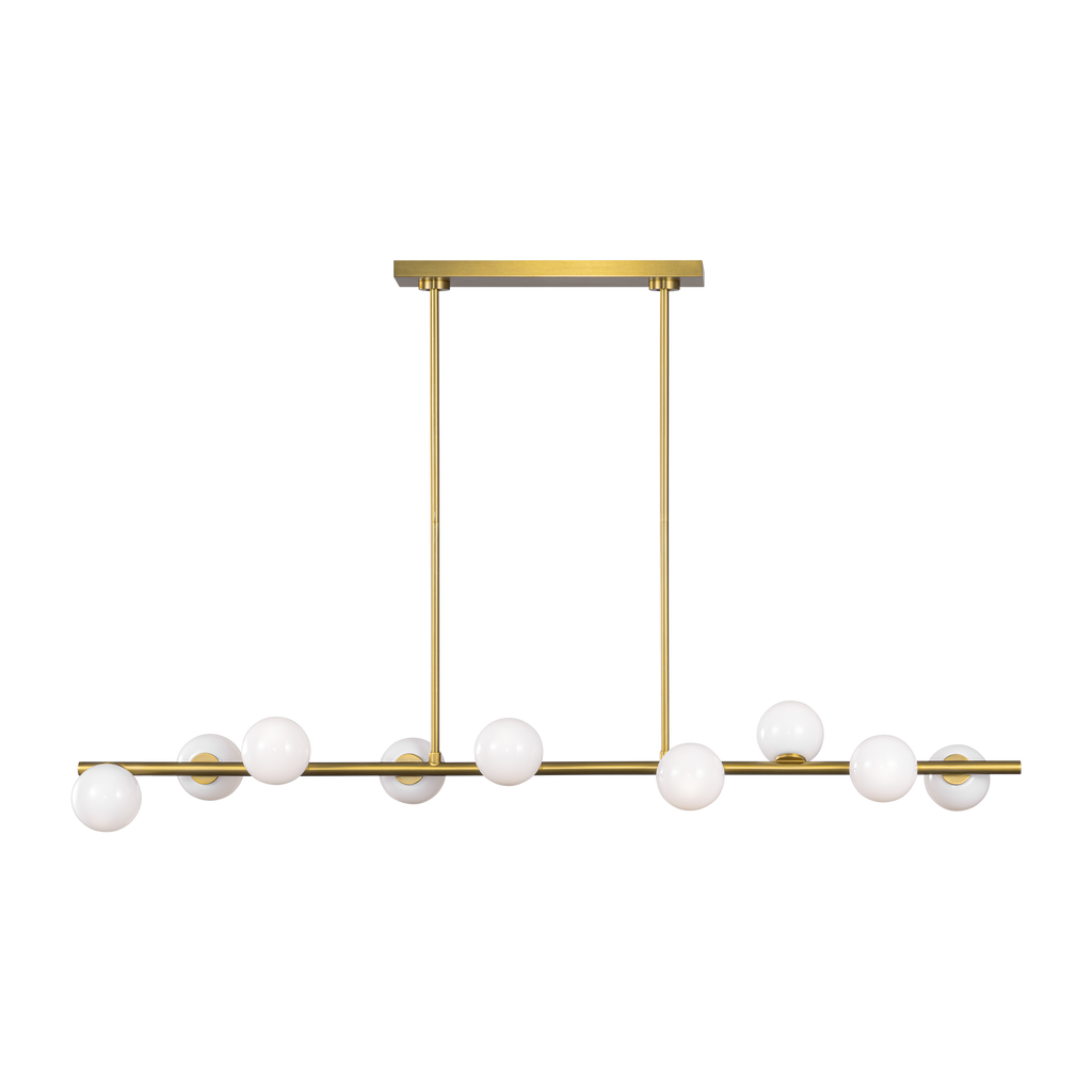 Altair Large Linear Chandelier Burnished Brass