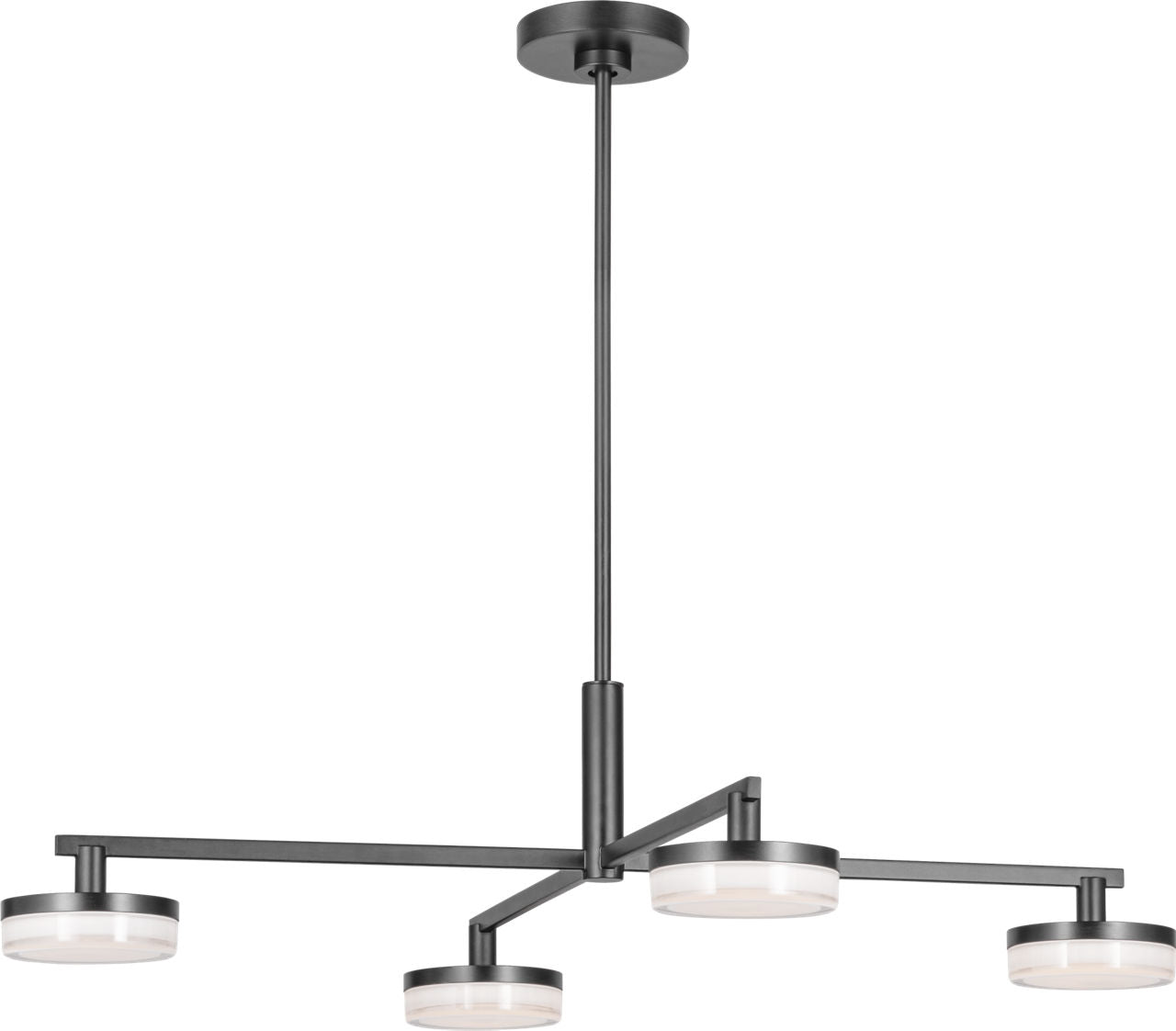 Khan Large Chandelier Aged Iron Bulbs Inc